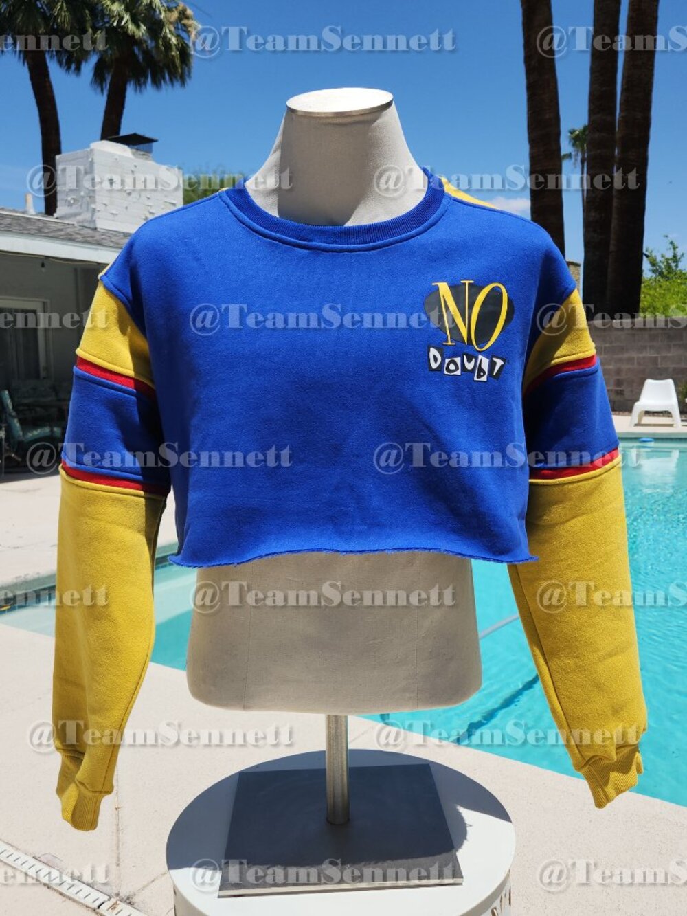 No Doubt Crop Sweatshirt / Blue and Yellow / Las Vegas Sphere Residency 2026